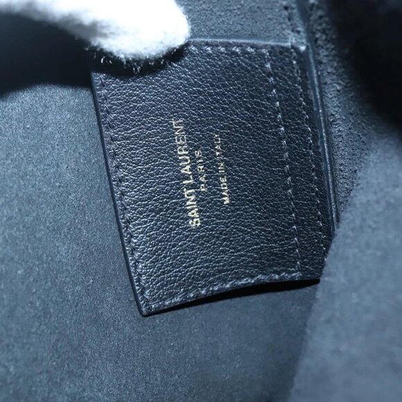 SAINT LAURENT Tote Bag Leather Black Auth 139838 - Picture 14 of 16